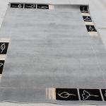 thamelmartUSA R3374 Gorgeous Gray Color Handmade Tibetan Woolen Area Rug 4.7 Feet X 6.7 Feet Made in Nepal