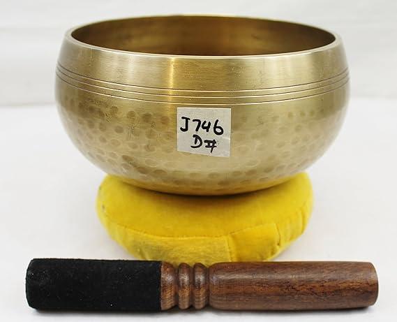 J746/F563 6" Energetic Sacral 'D#' Chakra Healing Hand Hammered Tibetan Singing Bowl Made in Nepal