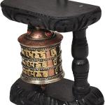 Tibetan Hand Craving Om Mani Padme Hum Wall Hanging Prayer Wheel