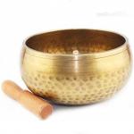 Tibetan Golden Hand Hammered Buddhist Healing Singing Bowl