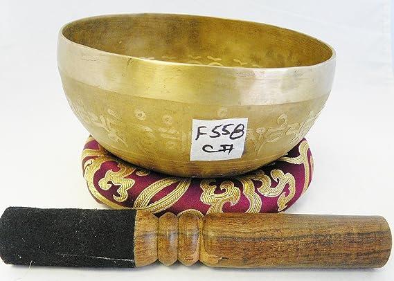 F558 6" Energetic Root 'C#' Chakra Healing Hand Hammered Tibetan Singing Bowl Made in Nepal