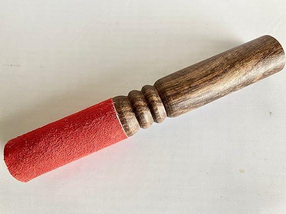 F771 Suede Leather covered Hard Wood Striker/mallet for Tibetan Singing Bowl Hand Made in Nepal
