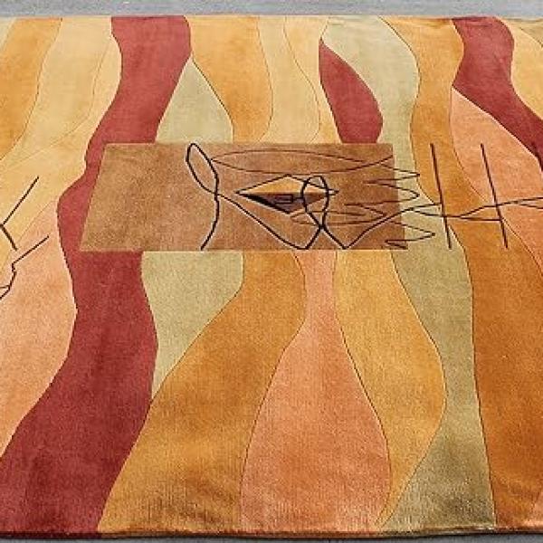 thamelmartUSA R13849 Gorgeous Bold Stripped Design Hand Made Tibetan Woolen Area Rug 6 Feet X 9 Feet Made in Nepal