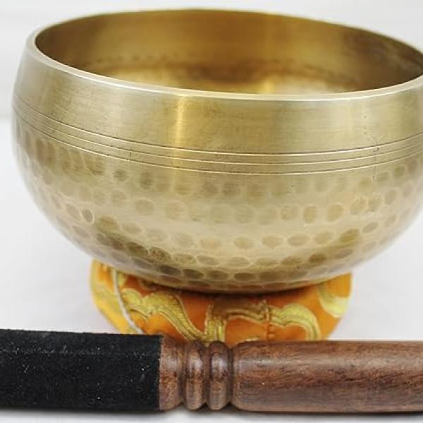 F561/J645 6" Energetic Sacral 'D#' Chakra Healing Hand Hammered Tibetan Singing Bowl Made in Nepal
