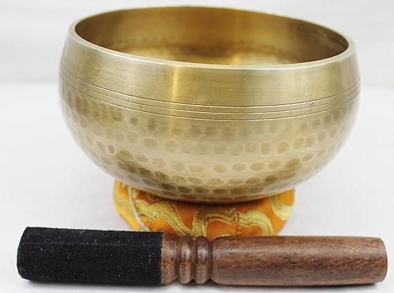 F561/J645 6" Energetic Sacral 'D#' Chakra Healing Hand Hammered Tibetan Singing Bowl Made in Nepal