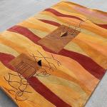 thamelmartUSA R13849 Gorgeous Bold Stripped Design Hand Made Tibetan Woolen Area Rug 6 Feet X 9 Feet Made in Nepal