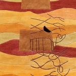 thamelmartUSA R13849 Gorgeous Bold Stripped Design Hand Made Tibetan Woolen Area Rug 6 Feet X 9 Feet Made in Nepal