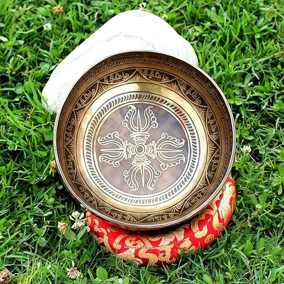 10.5 Inch Double Carving Handmade Tibetan Singing Bowl