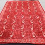 Thamel Mart R1025 Gorgeous Hot Red Color Tibetan Wool and Silk Area Rug 6' X 9' Handmade in Nepal