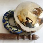 F586N 5" Palm Size Energetic Third Eye 'A' Chakra Healing Tibetan Singing Bowl Made in Nepal