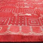 Thamel Mart R1025 Gorgeous Hot Red Color Tibetan Wool and Silk Area Rug 6' X 9' Handmade in Nepal