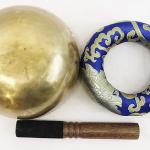 J813-F567 6.5" Energetic Third Eye 'A#' Chakra Healing Hand Hammered Tibetan Singing Bowl Made in Nepal