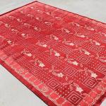Thamel Mart R1025 Gorgeous Hot Red Color Tibetan Wool and Silk Area Rug 6' X 9' Handmade in Nepal