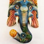 thamelmartUSA F1066 Huge Hand Crafted Wooden Mask of Lord Ganesha Decorative Wall Hanging Made in Nepal