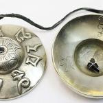2.5" Tibetan Tingsha Meditation Bell - Om Mani Padme Hum Beautifully Embossed on the Surfaces - Hand Tuned & Crafted in Nepal