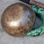 4" Mantra Carved Buddha Tibetan Singing Bowl, Hand Hammered Nepal
