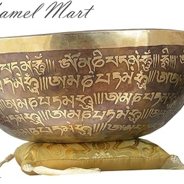 10 Inch Mantra carved G Chakra Tibetan Singing Bowl,meditation bowl,Handmade singing bowl from Nepal