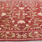 Thamel Mart R1143 Superb Rich Red Color Tibetan Wool & Silk Rug 6' X 9' Handmade in Nepal