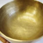 J694 8.25" Energetic Solar 'E' Chakra Healing Hand Hammered Tibetan Singing Bowl Made in Nepal