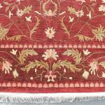 Thamel Mart R1143 Superb Rich Red Color Tibetan Wool & Silk Rug 6' X 9' Handmade in Nepal