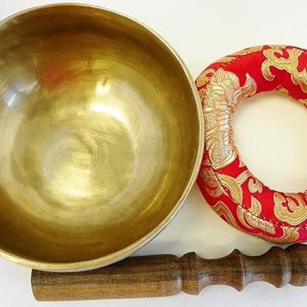 F267 5" Palm Size Energetic Root 'C' Chakra Healing Tibetan Singing Bowl Made in Nepal