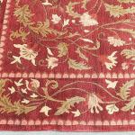 Thamel Mart R1143 Superb Rich Red Color Tibetan Wool & Silk Rug 6' X 9' Handmade in Nepal