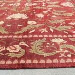 Thamel Mart R1143 Superb Rich Red Color Tibetan Wool & Silk Rug 6' X 9' Handmade in Nepal