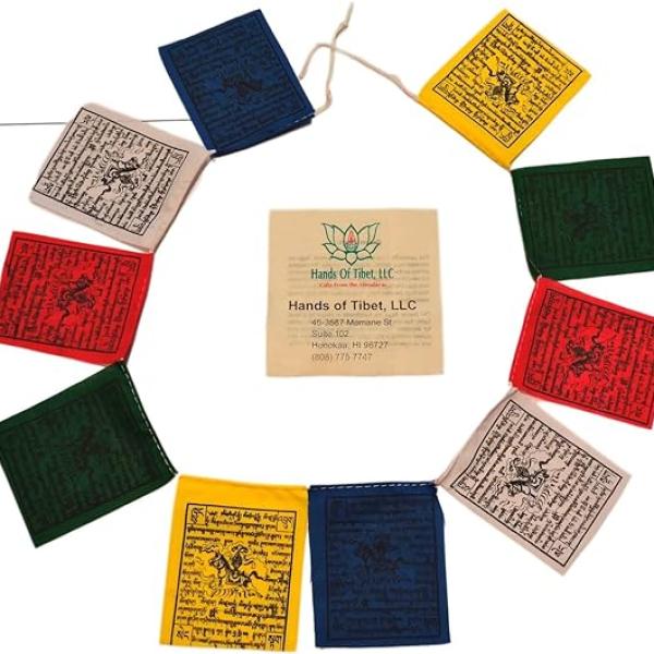 Mini Wind Horse Tibetan Prayer Flags From Nepal Set of 10 Flags