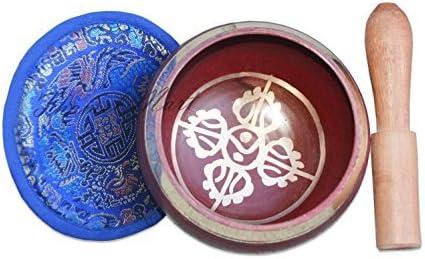 4 Inch Meditation Om Mani Padme Hum Peace Wooden Striker & Cushion