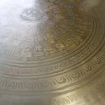 F613 21.5" Very Artistic Tibetan Temple Disc Gong Hand Made in Nepal