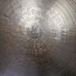 F613 21.5" Very Artistic Tibetan Temple Disc Gong Hand Made in Nepal