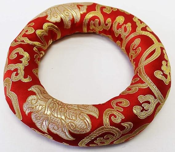 F1041/F783 Silk Brocade Cushion Pillow for Tibetan Singing Bowl Handmade in Nepal