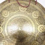 F1055/F606 21.75" Very Artistic Tibetan Temple Disc Gong Hand Made in Nepal