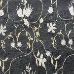 RST124 Gorgeous Black Colored Tibetan Woolen Area Rug 5.8' X 8' Handmade in Nepal