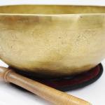 E765 10.5" Energetic Third Eye 'A#' Chakra Healing Hammered Tibetan Singing Bowl Made in Nepal