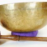 AA609 Large Size 10" Energetic Crown 'B' Chakra Healing Tibetan Singing Bowl Made in Nepal