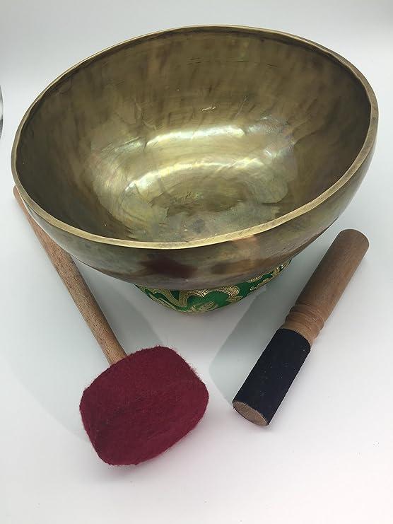 10" handmade Himalayan singing bowl, hand beaten by Nepali