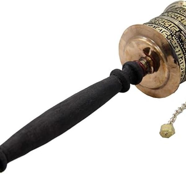 Tibetan Buddhist Om Mani Handmade Copper Prayer Wheel