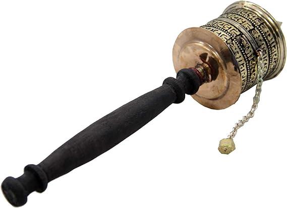Tibetan Buddhist Om Mani Handmade Copper Prayer Wheel