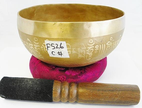 F526 6.1" Energetic Root 'C#' Chakra Healing Hand Hammered Tibetan Singing Bowl Made in Nepal