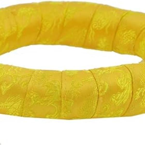 Tibetan Singing Bowl Ring, Singing Bowl Cushion, Singing Bowl Pillow (Yellow)