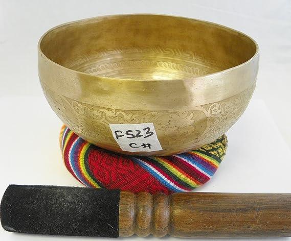 F523 6.0" Energetic Root 'C#' Chakra Healing Hand Hammered Tibetan Singing Bowl Made in Nepal