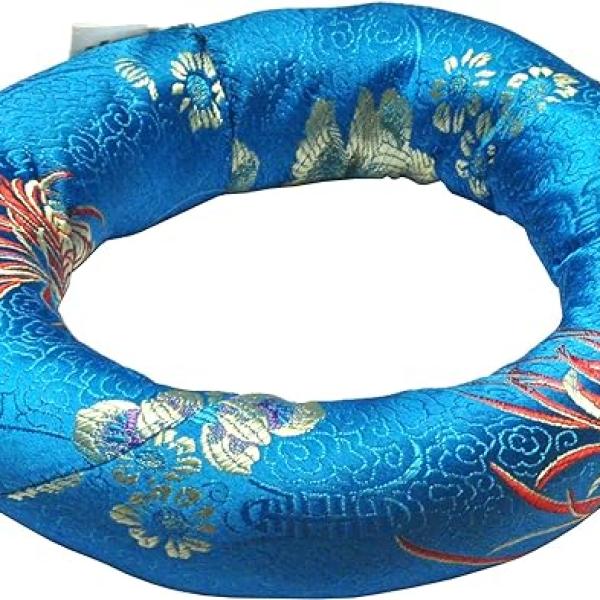 Tibetan Singing Bowl Ring, Singing Bowl Cushion, Singing Bowl Pillow (Turquoise)