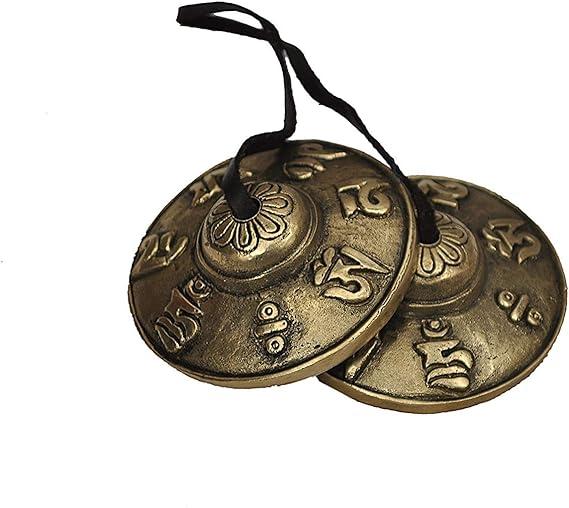 Hand Tuned Meditation Tibetan Tingsha Cymbals Bell - Musical Instruments Manjeera - Traditional Percussion Instrument
