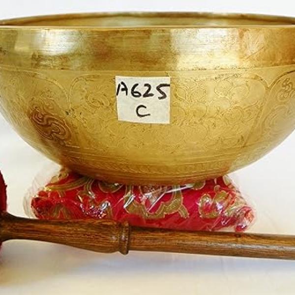 AA625 10" Energetic Root 'C' Chakra Healing Tibetan Singing Bowl Made in Nepal