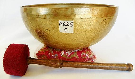 AA625 10" Energetic Root 'C' Chakra Healing Tibetan Singing Bowl Made in Nepal