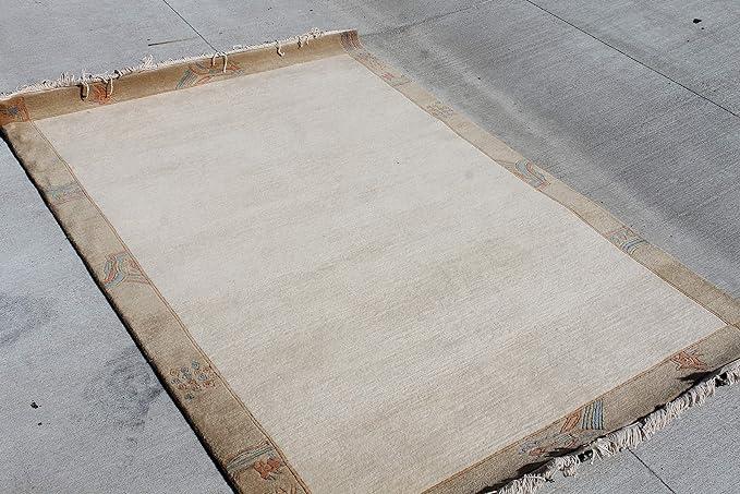 thamelmartUSA R3164 Gorgeous Warm Color Hand Made Tibetan Woolen Area Rug 4.7 Ft X 6.7 Ft Made in Nepal