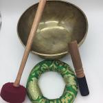 10" handmade Himalayan singing bowl, hand beaten by Nepali