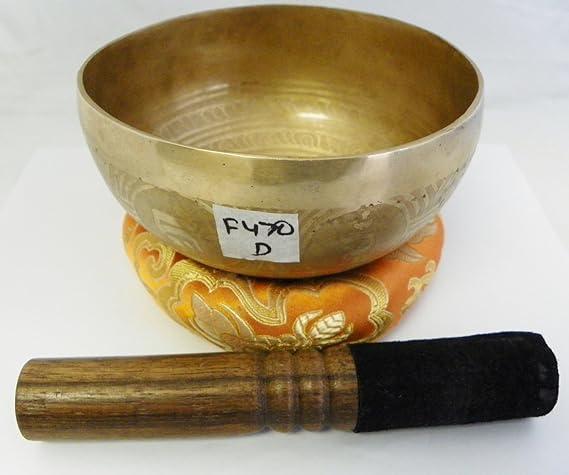 F470 5.75" Energetic Sacral 'D' Chakra Healing Hand Hammered Tibetan Singing Bowl Made in Nepal