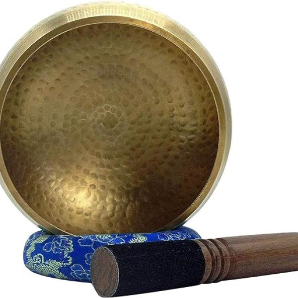 2.2 Pounds Large 5.90 Inches Meditation Grade Professional Quality Hand Hammered Tibetan Singing Bowl
